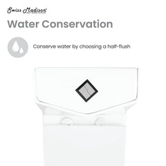 Swiss Madison Brusque One-Piece Square Toilet Dual-Flush 1.1/1.6 gpf -  SM-1T290