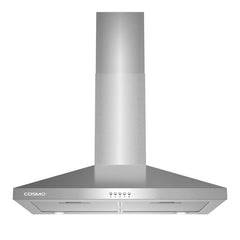 Cosmo 30" Stainless Steel Wall Mount Range Hood with Push Button Controls - COS-63024P
