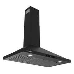 Cosmo Cosmo 36 in. Vista Collection 380 CFM Ducted Wall Mount Range Hood, Touch Controls, LED Lights, Matte Black - COS-63190S-BK