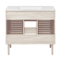 Swiss Madison Bron 36" Freestanding Bathroom Vanity with 3-Hole Widespread Sink Top - SM-BV6202