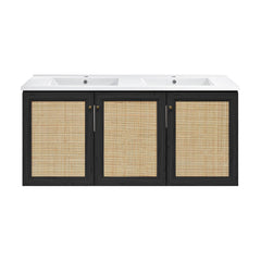 Swiss Madison Classe 48" Wall-Mounted Bathroom Vanity with Double Basin Sink Top - SM-BV2807
