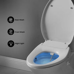 Swiss Madison St. Tropez One-Piece Elongated Toilet Vortex Dual-Flush 1.1/1.6 gpf with Smart Seat Bidet - SM-1T0815GW