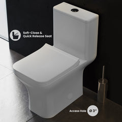 Swiss Madison Carré One-Piece Square Toilet Dual-Flush 1.1/1.6 gpf - SM-1T256 - The Home Selection