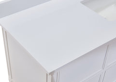 Altair 61 in. Engineered Stone Vanity Top in Milano White with White Sink