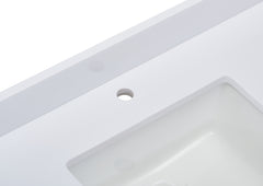 Altair 61 in. Engineered Stone Vanity Top in Milano White with White Sink