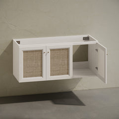 Swiss Madison Classe 48" Wall-Mounted Bathroom Vanity in White Oak without Sink Top - SM-CO2807WO