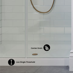 Swiss Madison Voltaire 48" x 36" Center Drain, Shower Base - SM-SB510