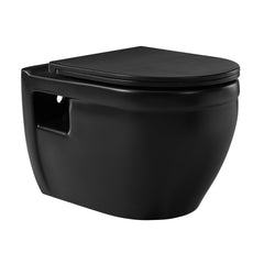 Swiss Madison Ivy Wall-Hung Toilet Bundle 0.8/1.6 GPF Dual Flush with Black Flush Plate - SM-WT0902