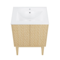 Swiss Madison Bosse 24" Freestanding Bathroom Vanity in Natural Oak with Sink Top - SM-BV8801NO