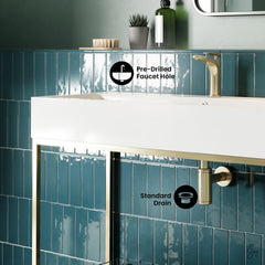 Swiss Madison Pierre 40 Single, Freestanding, Open Shelf, Metal Frame Bathroom Vanity - SM-BV73 - The Home Selection