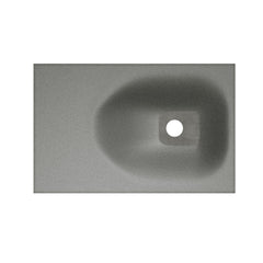 Swiss Madison Lisse 24" Rectangle Concrete Wall-Mount Bathroom Sink in Taupe with Matte Black Frame - The Home Selection
