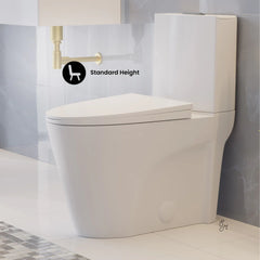 Swiss Madison St. Tropez Two-Piece 12" Rough-in 1.1/1.6 GPF Dual Top Flush Elongated Toilet - SM-2T254