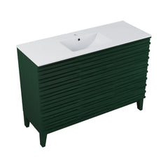 Swiss Madison Cascade 48" Freestanding Bathroom Vanity in Green Oak with Sink Top - SM-BV557GA