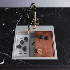 Swiss Madison Ravi Single Basin 25 x 22 Topmount Kitchen Workstation Sink - SM-KT769 - The Home Selection