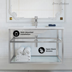Swiss Madison Pierre 36" Wall-Mounted Bathroom Vanity - SM-BV553 - The Home Selection