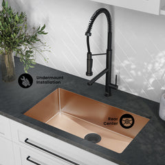 Swiss Madison Rivage 30" x 18" Single Basin, Undermount Kitchen Sink - SM-KU700 - The Home Selection