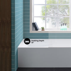 Swiss Madison Voltaire 60" X 30" Right-Hand Drain Alcove Bathtub with Apron - SM-AB540 - The Home Selection