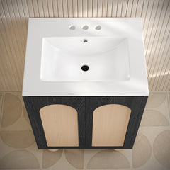 Swiss Madison Plaisir II 24" Freestanding Bathroom Vanity with 3-Hole Centerset Sink Top - SM-BV0701