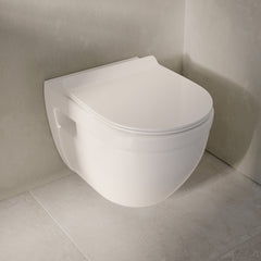 Swiss Madison Well Made Forever SM-WK450-01C - Ivy Wall Hung Elongated Toilet Bundle, Glossy White - SM-WK450-01C - The Home Selection
