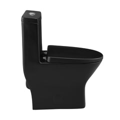 Swiss Madison Sublime II One-Piece 10" Rough-in 1.1/1.6 GPF Dual Top Flush Round Compact Toilet in Matte Black - SM-1T277MB
