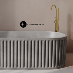 Swiss Madison Delice 67" Freestanding Concrete Bathtub, Drain Included - SM-FB1201