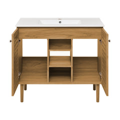 Swiss Madison Bron 36" Freestanding Bathroom Vanity in Golden Oak with Sink Top - SM-BV374