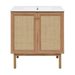 Swiss Madison Classe 30" Freestanding Bathroom Vanity in Golden Oak with Sink Top - SM-BV664