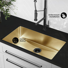 Swiss Madison Rivage 32" x 19" Single Basin, Undermount Kitchen Sink - SM-KU701