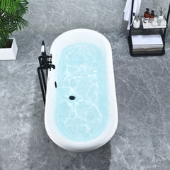 Altair Kerta 67" x 29" Acrylic Clawfoot Soaking Bathtub with Drain and Overflow - 52167-BAT