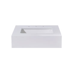 Altair 24. in Engineered Stone Vanity Top in Snow White Apron with White Sink