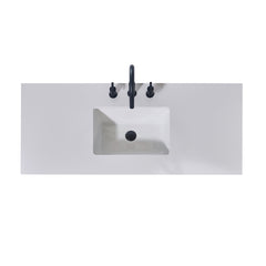 Altair 48. in Engineered Stone Vanity Top in Snow White Apron with White Sink