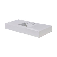Altair 48. in Engineered Stone Vanity Top in Snow White Apron with White Sink