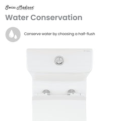 Swiss Madison Calice Two-Piece Elongated Rear Outlet Toilet Dual-Flush 0.8/1.28 gpf - SM-2T120 - The Home Selection