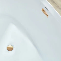 Vanity Art 71" x 33" Freestanding Soaking Bathtub with Modern Design, Overflow, and Pop-up Drain, UPC Certified Acrylic - B8072
