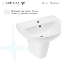 Swiss Madison Caché 21" Wall-Mount Bathroom Sink - SM-WS321 - The Home Selection