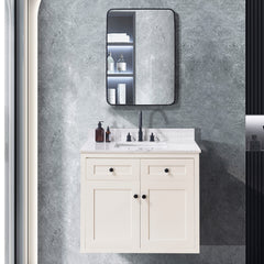 Altair Trento 37. in Engineered Stone Vanity Top in Aosta White with White Sink