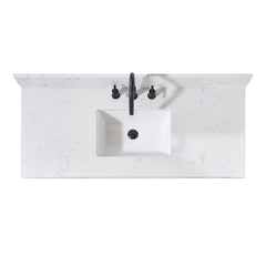 Altair Trento 49. in Engineered Stone Vanity Top in Aosta White with White Sink