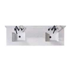Altair Trento 73. in Engineered Stone Vanity Top in Aosta White with White Sink