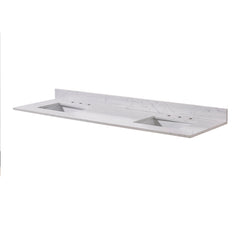 Altair Trento 73. in Engineered Stone Vanity Top in Aosta White with White Sink