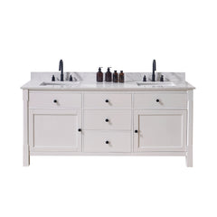 Altair Trento 73. in Engineered Stone Vanity Top in Aosta White with White Sink