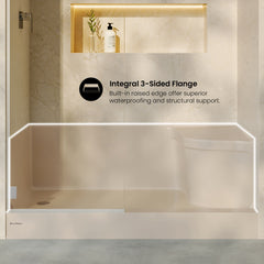 Swiss Madison Aquatique 60" x 32" Left Drain, Shower Base - SM-SB537 - The Home Selection