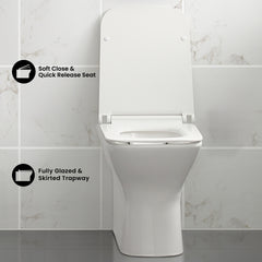 Carré Back-To-Wall Elongated Toilet Bowl - SM-WT5 - The Home Selection