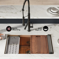 Swiss Madison Tourner 30" x 19" Stainless Steel, Single Basin, Undermount Kitchen Workstation Sink- SM-KU800 - The Home Selection