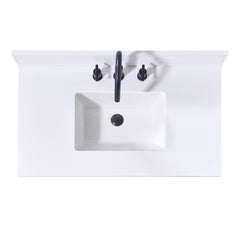 Altair Andalo 37. in Engineered Stone Vanity Top in Snow White with White Sink