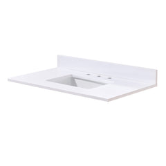Altair Andalo 37. in Engineered Stone Vanity Top in Snow White with White Sink