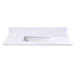 Altair Andalo 37. in Engineered Stone Vanity Top in Snow White with White Sink