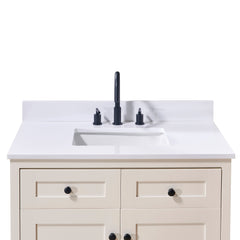 Altair Andalo 37. in Engineered Stone Vanity Top in Snow White with White Sink