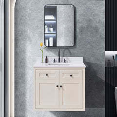 Altair Andalo 37. in Engineered Stone Vanity Top in Snow White with White Sink