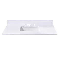 Altair 43. in Engineered Stone Vanity Top in Snow White with White Sink
