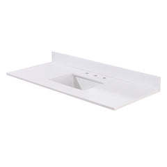 Altair Andalo 49. in Engineered Stone Vanity Top in Snow White with White Sink